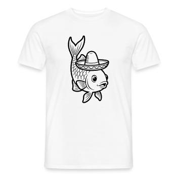 Sombrero de poisson - T-shirt homme - blanc - Devant - AI Model Male 178 dark (178cm)