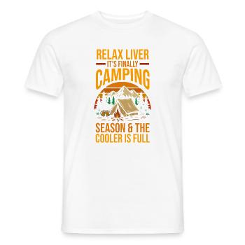 Camping Bonfire Camp Life Forest Camper - Männer T-Shirt - Weiß - Vorne - AI Model Male 178 dark (178cm)