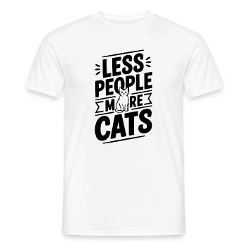 Weniger Menschen Mehr Katzen - Männer T-Shirt - Weiß - Vorne - AI Model Male 178 dark (178cm)