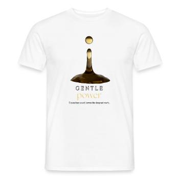 Gentle Power Minimalist Quote Design - Men's T-Shirt - white - Front - AI Model Male 178 dark (178cm)