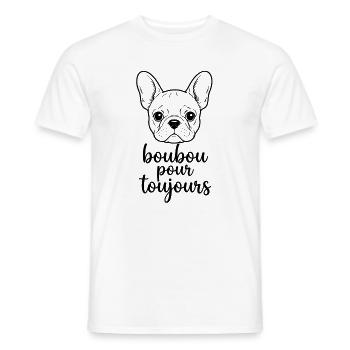 Boubou pour toujours - 002b - T-shirt homme - blanc - Devant - AI Model Male 178 dark (178cm)
