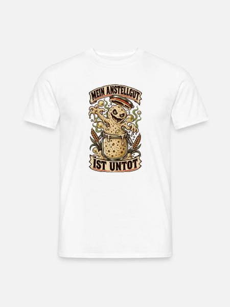 Untotes Anstellgut - Männer T-Shirt - Weiß