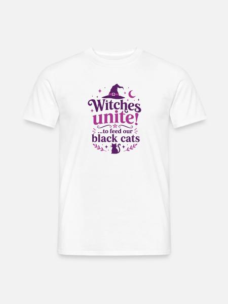 Witches United - Cats - Männer T-Shirt - Weiß