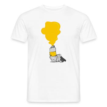 Eine Wolke Gelber Farbe Quilled Aus Der Farbtube - Männer T-Shirt - Weiß - Vorne - AI Model Male 178 dark (178cm)