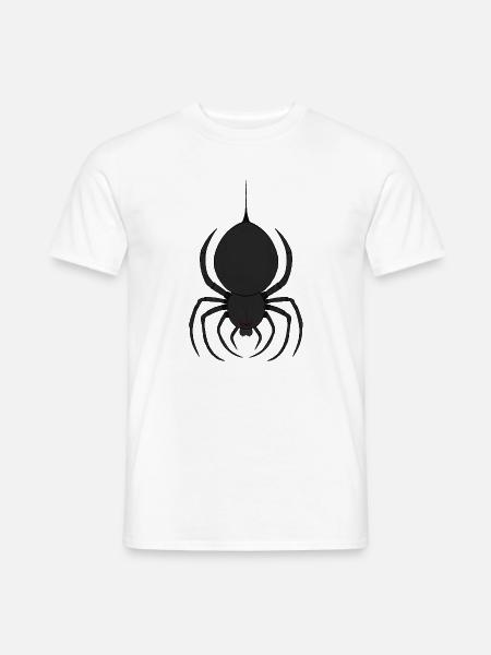 Düstere Spinne mit Roten Augen - Männer T-Shirt - Weiß