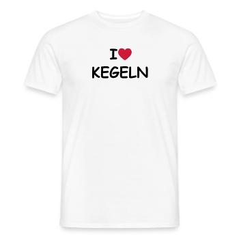 I love/heart Kegeln - Männer T-Shirt - Weiß - Vorne - AI Model Male 178 dark (178cm)