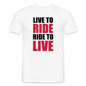 Biker Motorbike Motorrad Moto Motard Speed Sport - Men's T-Shirt - white - Front - AI Model Male 178 dark (178cm)