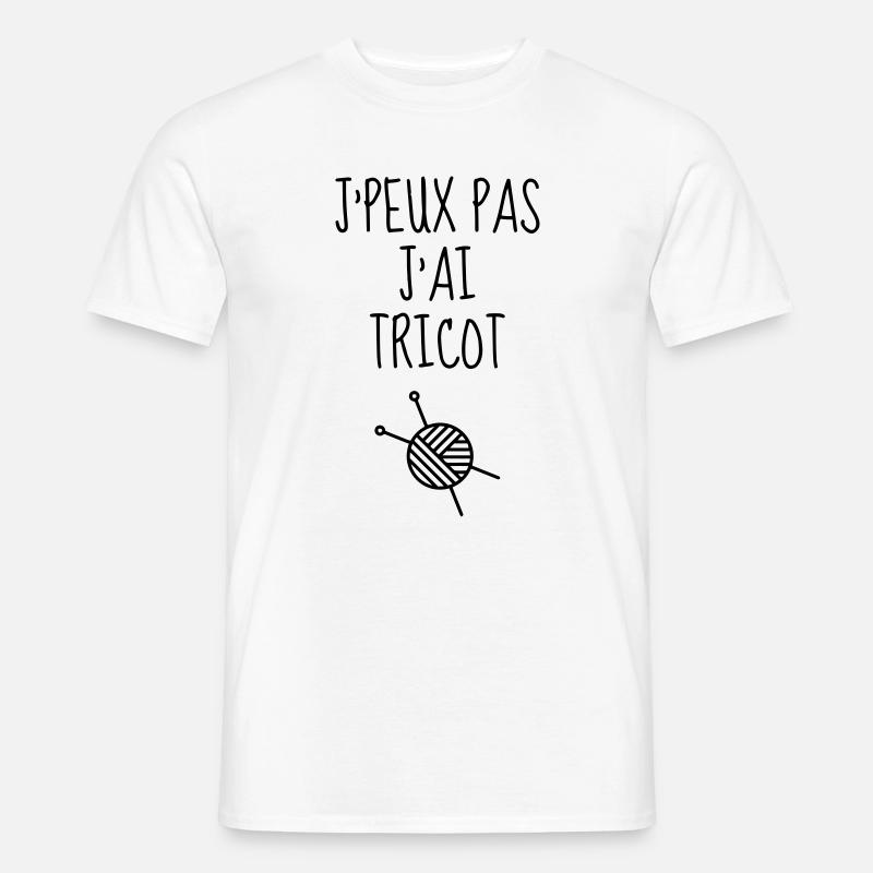 Stricken / stricker / Sticken / mode - Männer T-Shirt - Weiß