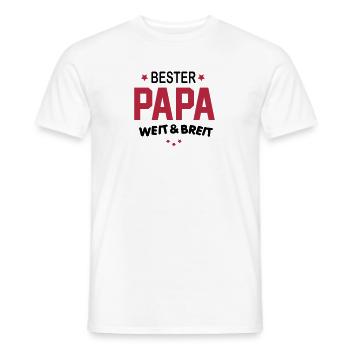 besterpapa - Männer T-Shirt - Weiß - Vorne - AI Model Male 178 dark (178cm)