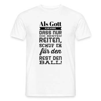 Als Gott klar wurde das nur die besten reiten schu - Männer T-Shirt - Weiß - Vorne - AI Model Male 178 dark (178cm)