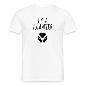 Freiwilliger / humanitären / Verein / freiwillige - Männer T-Shirt - Weiß - Vorne - AI Model Male 178 dark (178cm)