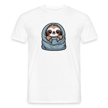 Dovendyr sovepose - Mænd T-shirt - hvid - Foran - AI Model Male 178 dark (178cm)