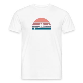 Wandern heartbeat Sonnenuntergang - Männer T-Shirt - Weiß - Vorne - AI Model Male 178 dark (178cm)