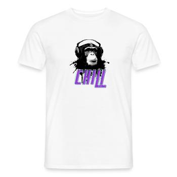 Chill Gorilla - Men's T-Shirt - white - Front - AI Model Male 178 dark (178cm)