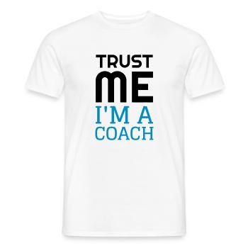 Coach / Coaching / Trainer / Sport - Männer T-Shirt - Weiß - Vorne - AI Model Male 178 dark (178cm)