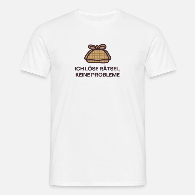 I solve puzzles, no problems - Men's T-Shirt - white