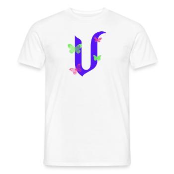 Papillons - T-shirt homme - blanc - Devant - AI Model Male 178 dark (178cm)