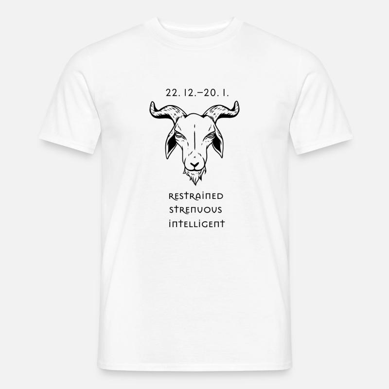 Steinbock - Männer T-Shirt - Weiß