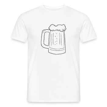 Beer Drawing Party Celebrate Black - Men's T-Shirt - white - Front - AI Model Male 178 dark (178cm)