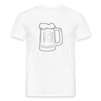 Beer Drawing Party Celebrate Black - Men's T-Shirt - white - Front - AI Model Male 178 dark (178cm)