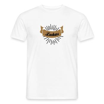 lukas - Männer T-Shirt - Weiß - Vorne - AI Model Male 178 dark (178cm)