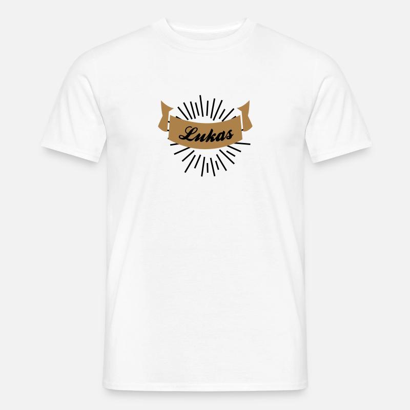 lukas - Männer T-Shirt - Weiß