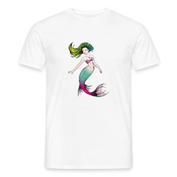 Mermaid - Men's T-Shirt - white - Front - AI Model Male 178 dark (178cm)