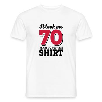 70 Geburtstag - Männer T-Shirt - Weiß - Vorne - AI Model Male 178 dark (178cm)
