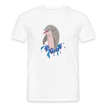 Delphin Meer Strand Spritzer - Männer T-Shirt - Weiß - Vorne - AI Model Male 178 dark (178cm)