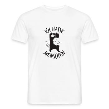 Ich hasse Menschen - Männer T-Shirt - Weiß - Vorne - AI Model Male 178 dark (178cm)