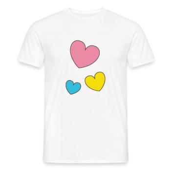 Hearts, Color, Love, Herz, Herzen, Romance - T-shirt homme - blanc - Devant - AI Model Male 178 dark (178cm)