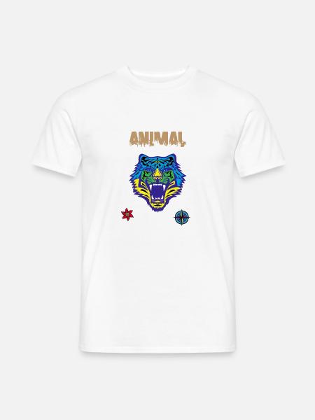 Bengal tiger scratch claw - Men's T-Shirt - white