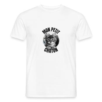 Mon petit Chaton ! - T-shirt homme - blanc - Devant - AI Model Male 178 dark (178cm)