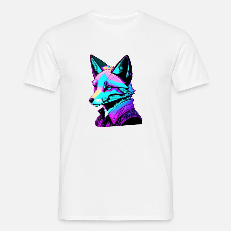 Fuchs Design Future Space bunt - Männer T-Shirt - Weiß
