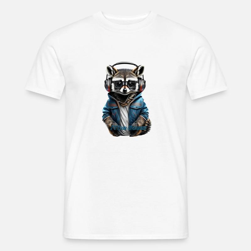 Waschbär Bild2 - Männer T-Shirt - Weiß