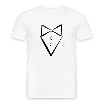 Anzug - Männer T-Shirt - Weiß - Vorne - AI Model Male 178 dark (178cm)
