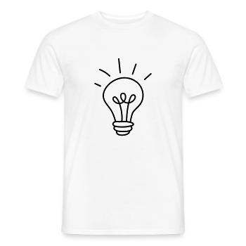 Gluehbirne - Männer T-Shirt - Weiß - Vorne - AI Model Male 178 dark (178cm)
