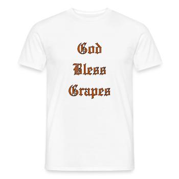 Que Dieu bénisse les raisins - T-shirt homme - blanc - Devant - AI Model Male 178 dark (178cm)
