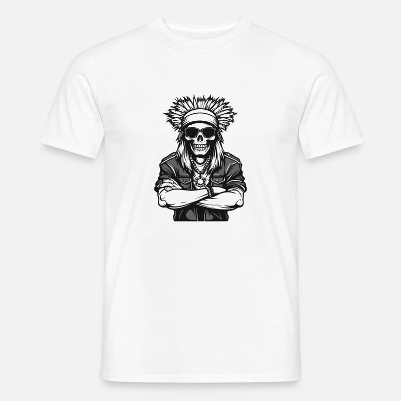 indianer apache skull - Männer T-Shirt - Weiß