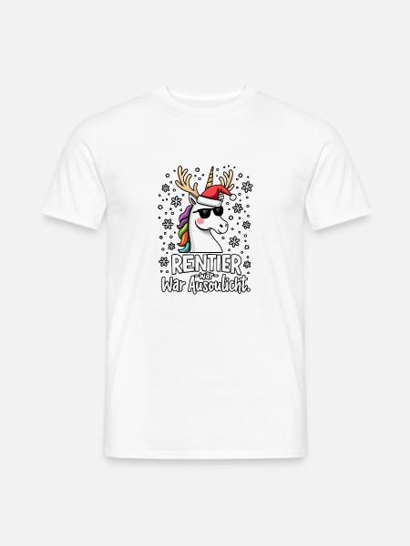 Rentier war ausverkauft Einhorn - Männer T-Shirt - Weiß