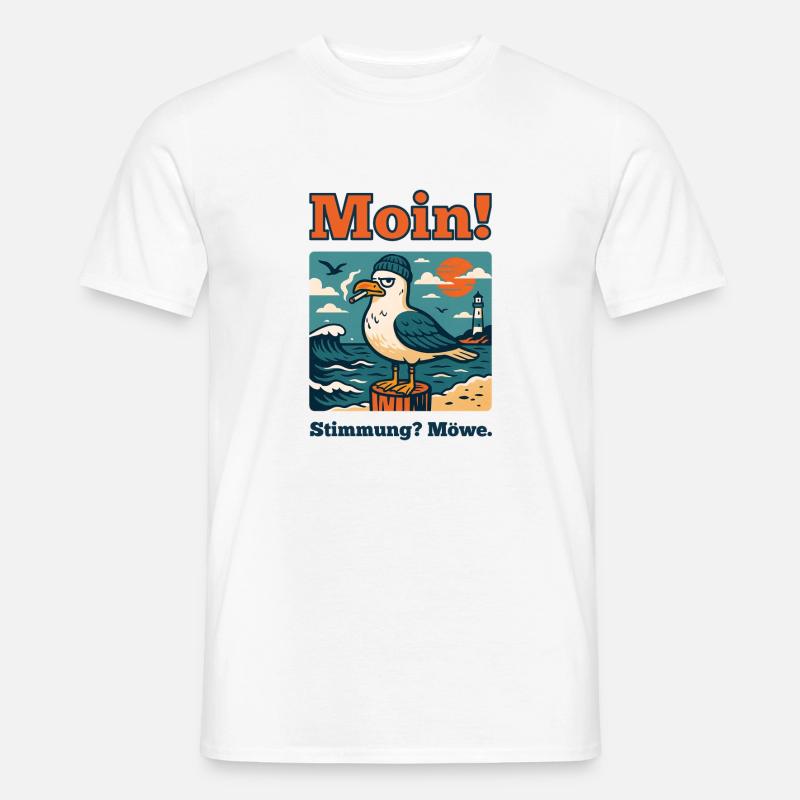 Stimmung? Möwe. - Männer T-Shirt - Weiß
