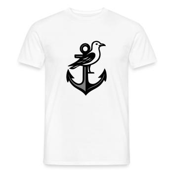 Anchor Seagull - Men's T-Shirt - white - Front - AI Model Male 178 dark (178cm)