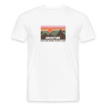 Mountains Climbers Nature Adventure - Men's T-Shirt - white - Front - AI Model Male 178 dark (178cm)