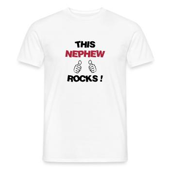 Nièce / Neveu / Oncle / Tante - T-shirt homme - blanc - Devant - AI Model Male 178 dark (178cm)