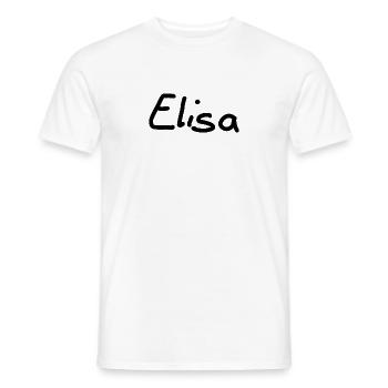 ELISA - Men's T-Shirt - white - Front - AI Model Male 178 dark (178cm)