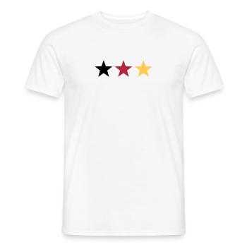 Fußball Deutschland WM Weltmeister Stern Flagge - Männer T-Shirt - Weiß - Vorne - AI Model Male 178 dark (178cm)