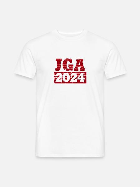 JGA 2024 Team Bräutigam - Junggesellenabschied - Männer T-Shirt - Weiß