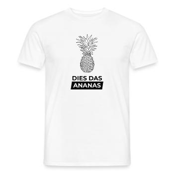 pineapple - Men's T-Shirt - white - Front - AI Model Male 178 dark (178cm)