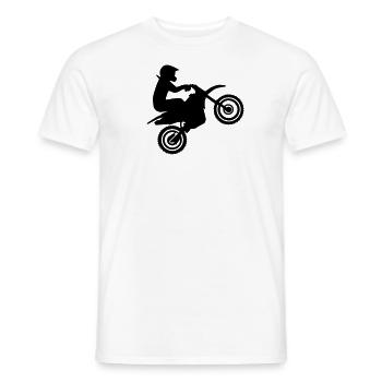 Motocross - Männer T-Shirt - Weiß - Vorne - AI Model Male 178 dark (178cm)