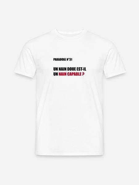 PARADOXE nain - T-shirt homme - blanc